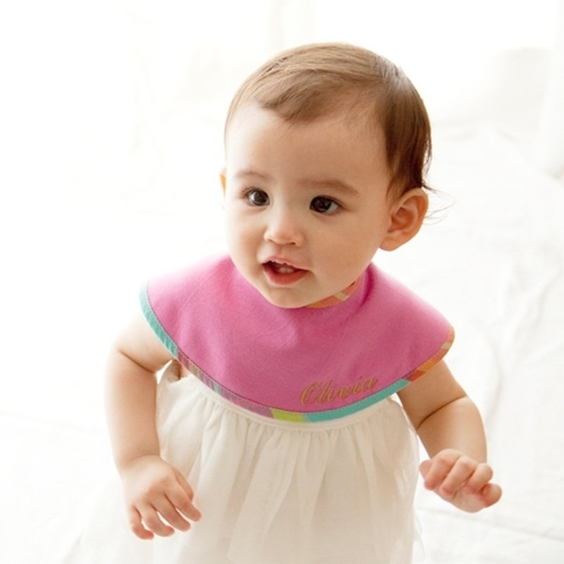 Japan MARLMARL-Marche stripe bibs (purple Hongling Plaid)