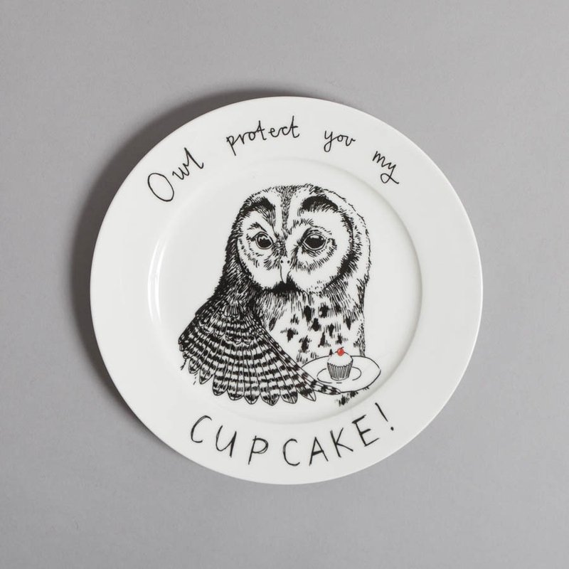 Owl protect you my cupcake 骨瓷餐盤 | Jimbobart