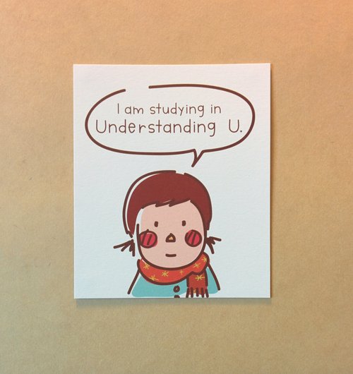 告白卡片系列 女孩understanding u