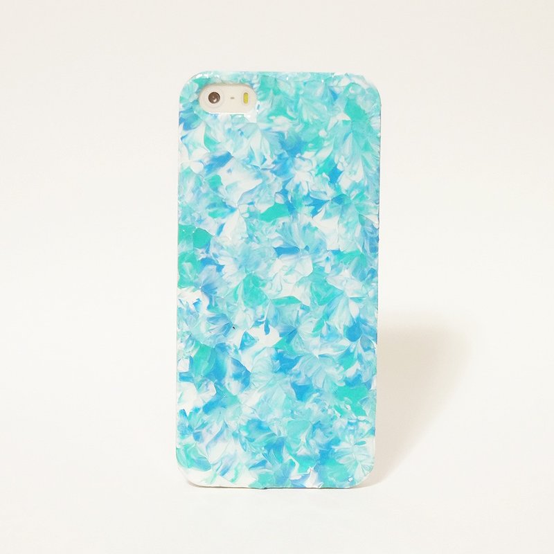 Pastoral series // Mink blue mint green mix / / Hand-painted oil painting mobile phone shell