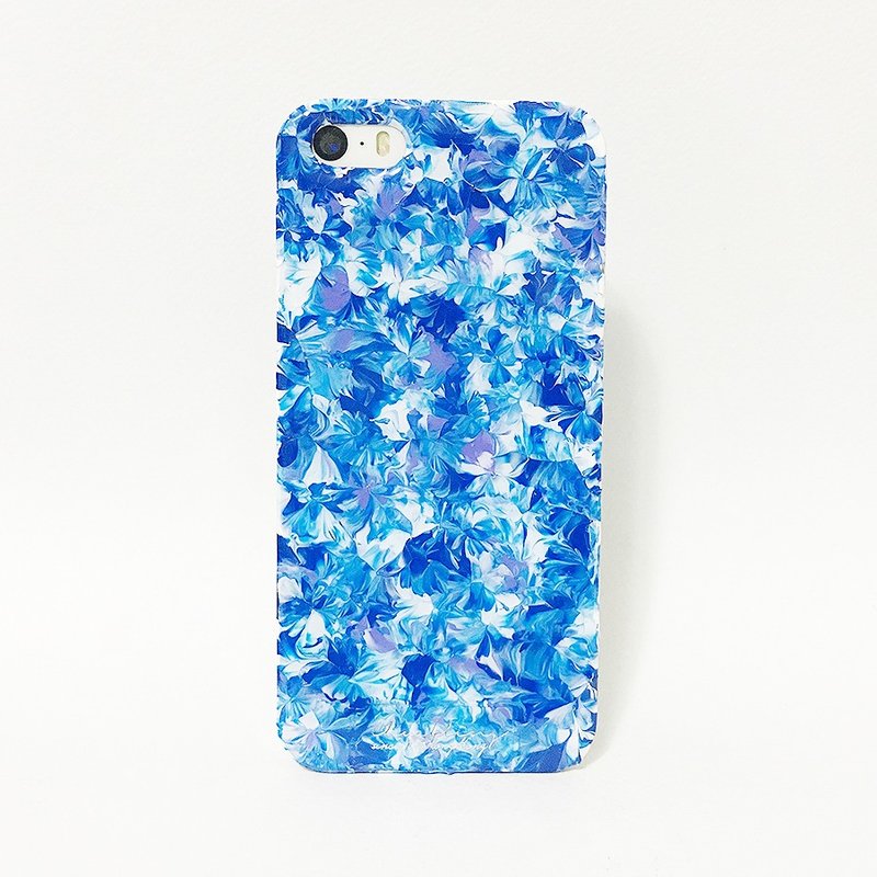Pastoral series ll sky blue lavender ll hand-painted oil painting wind mobile phone shell