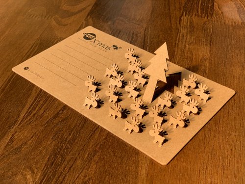 Christmas Pop-up Card Reindeer Tree N7