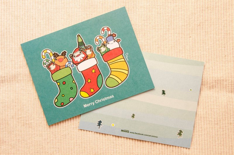 Christmas stockings ● Postcards Christmas cards