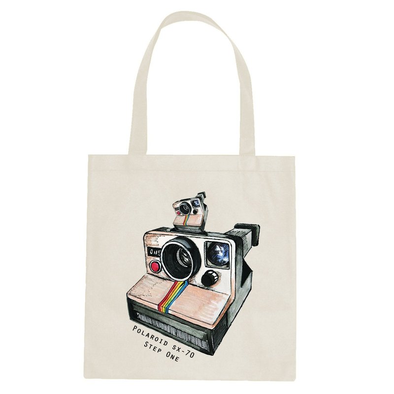BatearsWorld hand-painted handprinted Polaroid camera Sx-70 Onestep portable / shoulder bag