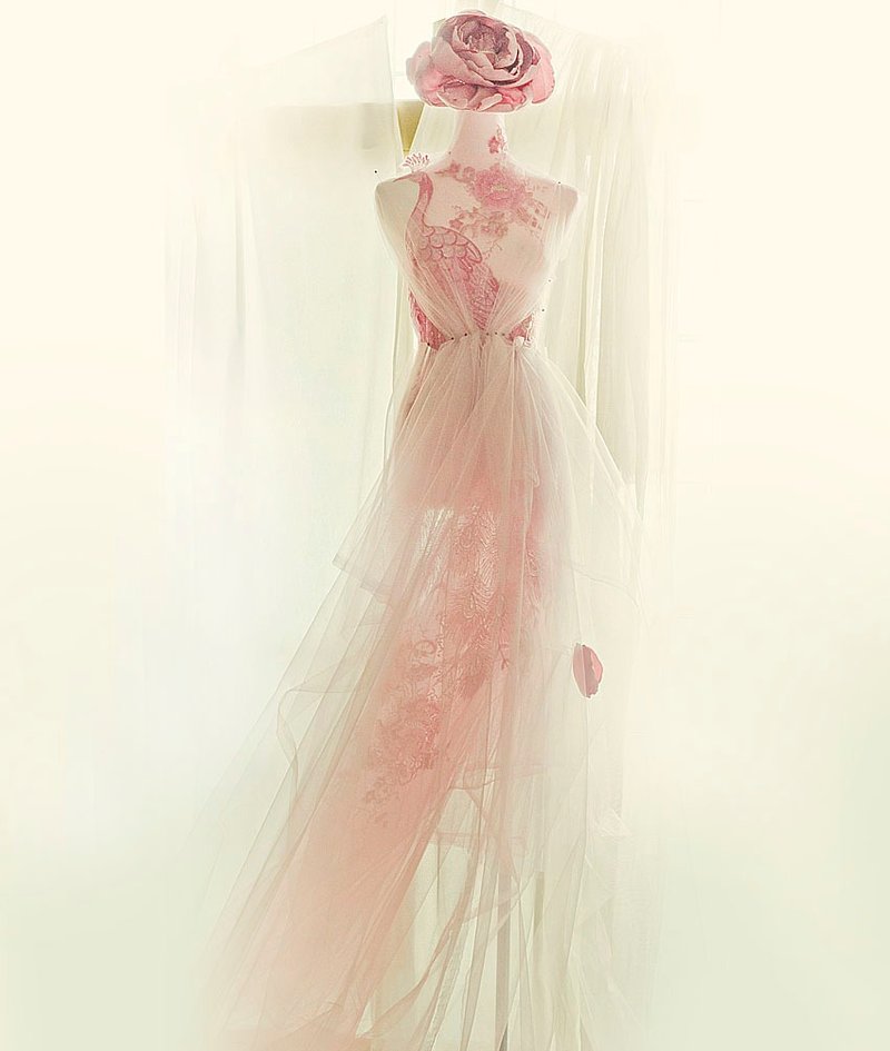 Sally F.Li高級訂製服--東方祥雲 禮服wedding婚紗-情人節禮物 - 禮服/小禮服 - 其他材質 粉紅色