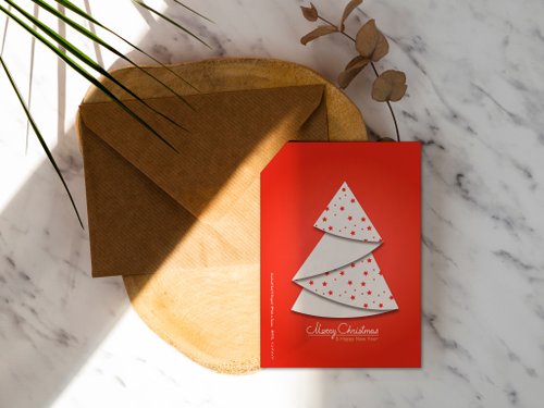 Rococo strawberry WELKIN hand-made Christmas Eve small lucky handmade postcard-gift Christmas tree 08