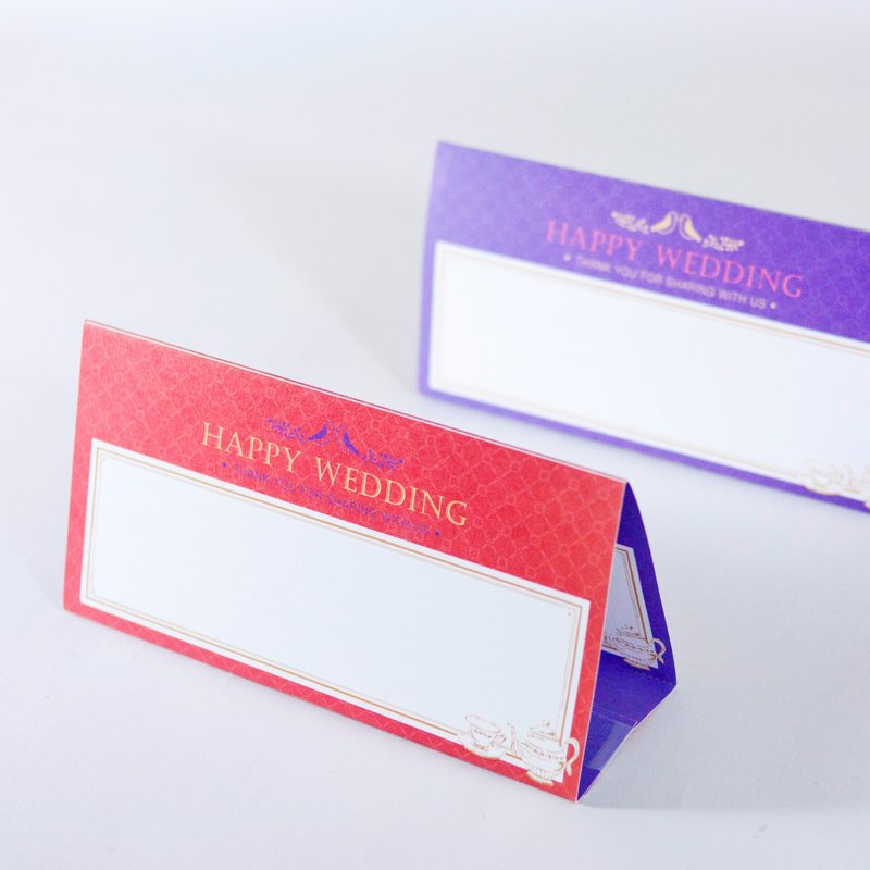 任選5包  婚禮桌卡-10入裝X5包 | 雙面雙色 - 其他 - 紙 紅色