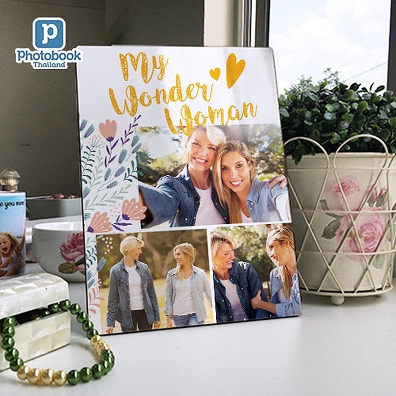 (eVoucher) Photobook: ทำรูปตั้งโต๊ะ 10 x 8 นิ้ว ด้วยรูปคุณ ลงไม้แข็งพร้อมขาตั้ง