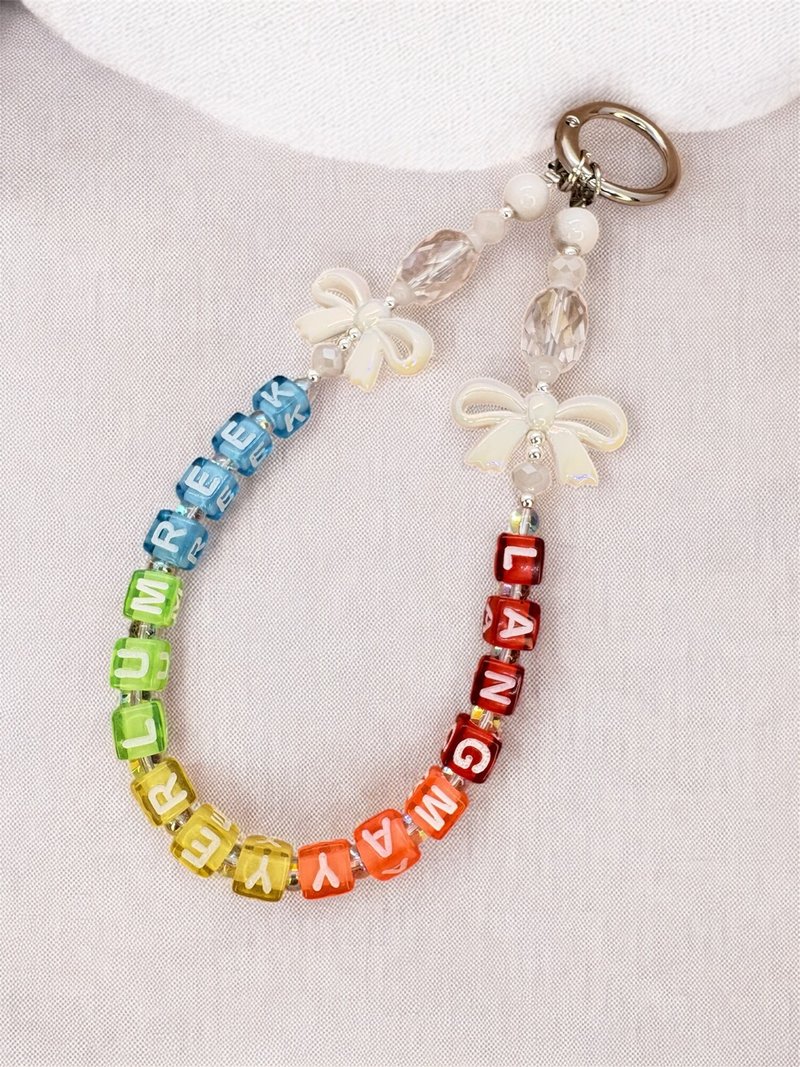 Rom828串珠手機鍊-Lang may yer lum reek - 手機掛繩/背帶 - 其他材質