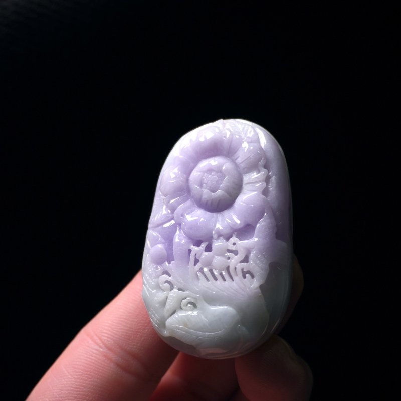 春帶彩翡翠巧雕鳥語花香 | 天然緬甸玉翡翠A貨 | 送禮 - 項鍊 - 玉石 多色