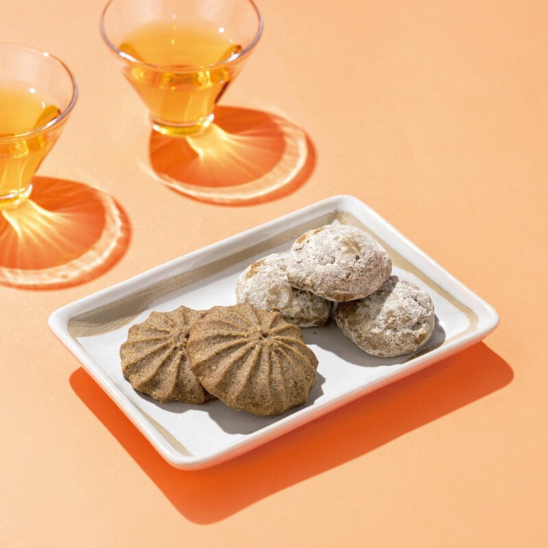 心茶 X 七見櫻堂聯名 | 濃茶系甜點 經典烏龍茶餅乾 - 6入 / 12入 - 手工餅乾 - 新鮮食材 多色