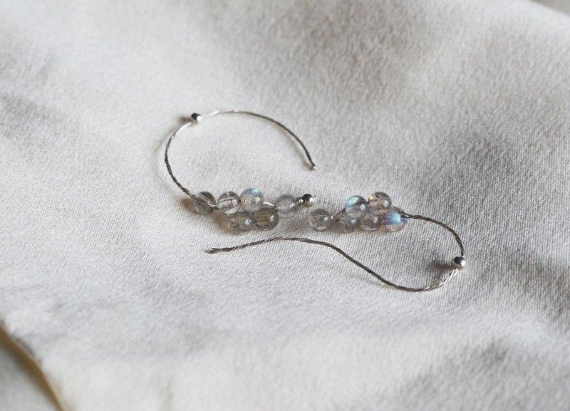 Dream Ferry - Moonstone S999 Sterling Silver Sterling Silver Bead Earrings