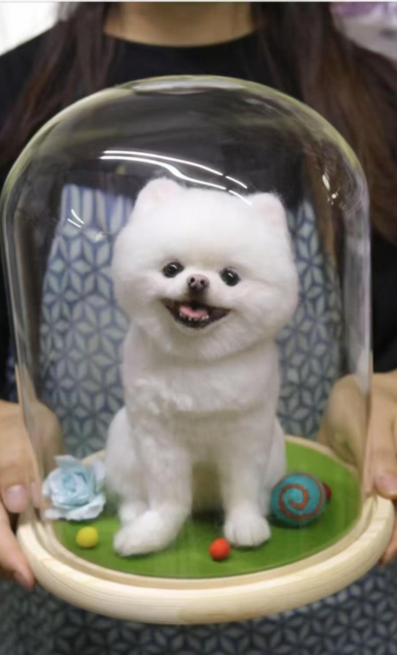 客製化逼真犬 羊毛氈 博美犬 寵物 娃娃 手工 狗狗猫咪  262 - 貓/狗玩具 - 羊毛 多色
