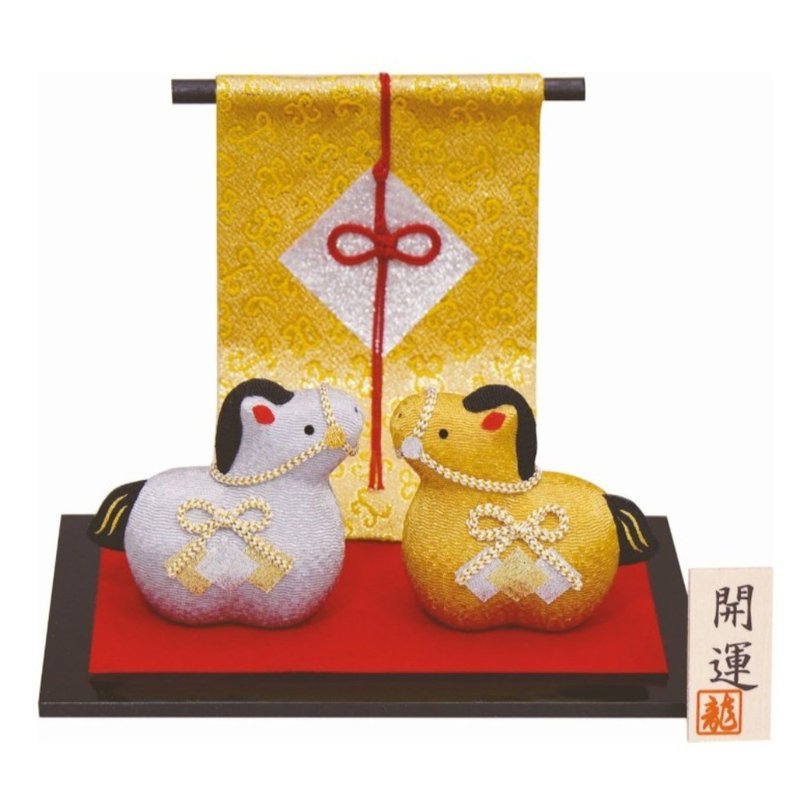 【預購】馬年縮緬手作擺飾-金銀午(小) - 擺飾/家飾品 - 陶