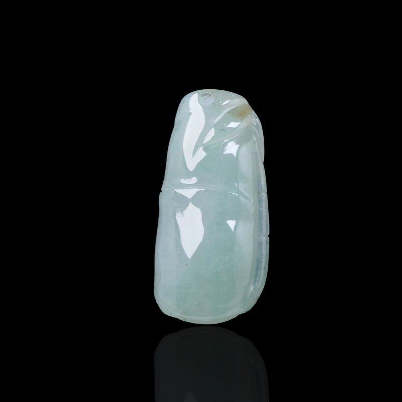 【節節高升】冰種飄綠翡翠竹節項鍊 | 天然緬甸玉A貨翡翠 | 送禮 - 項鍊 - 玉石 綠色