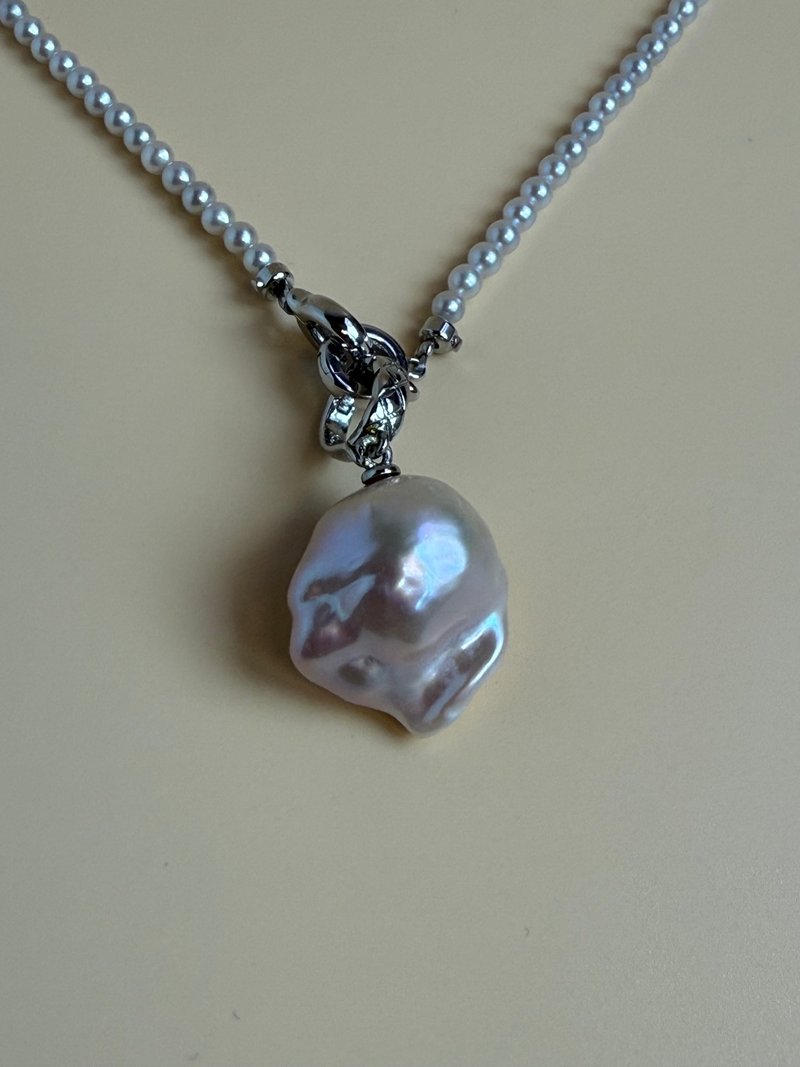 月汐之瓣 巴洛克珍珠頸鏈 - 項鍊 - 珍珠 白色