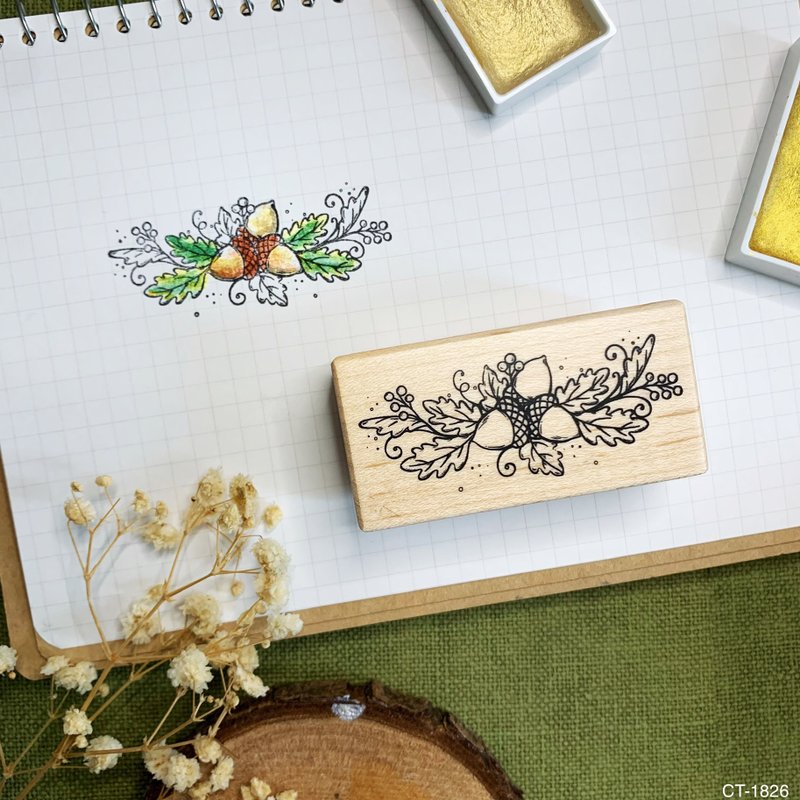 楓木印章-松果 CT-1826 - 印章/印台 - 木頭