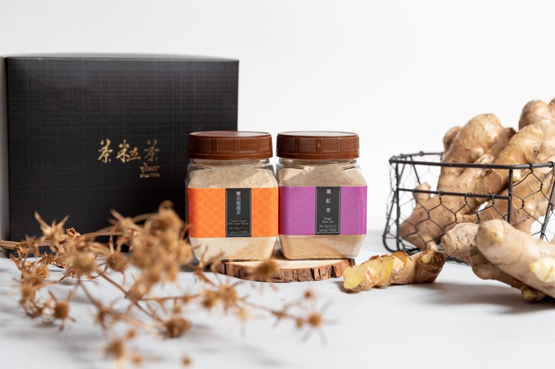 【茶粒茶】暖心薑禮盒 端午節禮盒 - 茶葉/茶包/水果茶 - 新鮮食材 咖啡色
