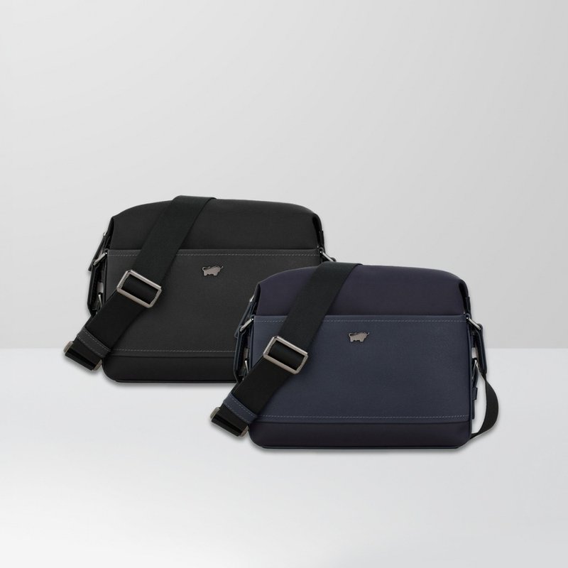 【免費升級送禮包裝】尼爾-C 橫式斜背包-黑色/深藍色/BF574-62 - 側背包/斜背包 - 其他材質 多色