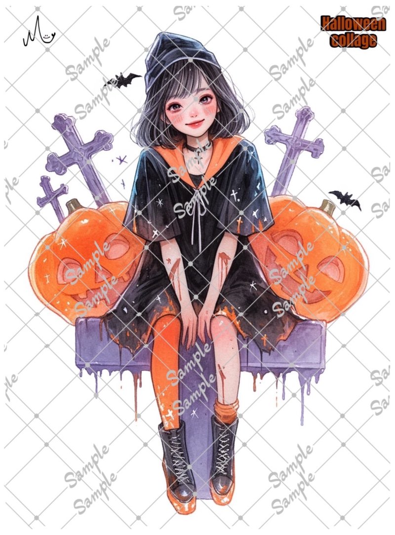 オリジナルステッカーHalloweenシリーズ期間限定10月10日-11月10日まで - 貼紙 - 紙