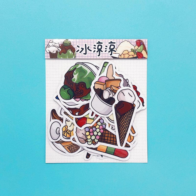 Cool ice / transparent sticker