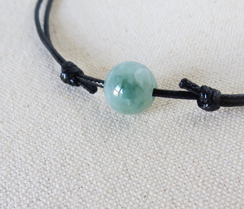 本命年【幸運石】飄花意境棉翡翠韓國蠟線項鍊EG-01*招財、防小人 - 鎖骨鍊 - 寶石 多色