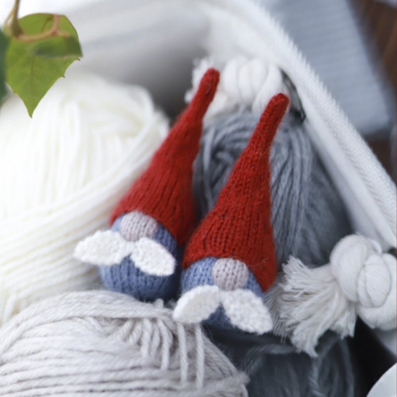 Christmas gnome knitting pattern. Christmas table decor - 手工藝教學/工具書 - 其他材質