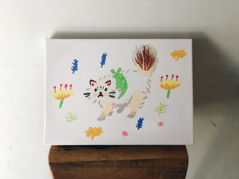 跳躍的小步舞曲 |  木製框畫 - 海報/掛畫/掛布 - 木頭 白色