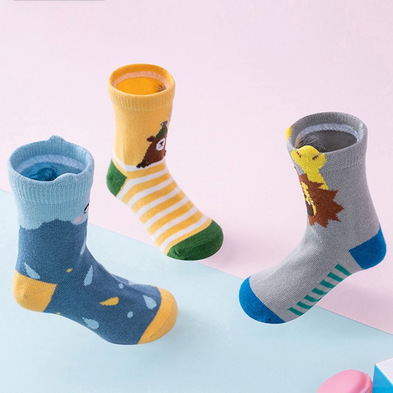 Korea lemonkid cute children's socks-cool animals (a set of 3)