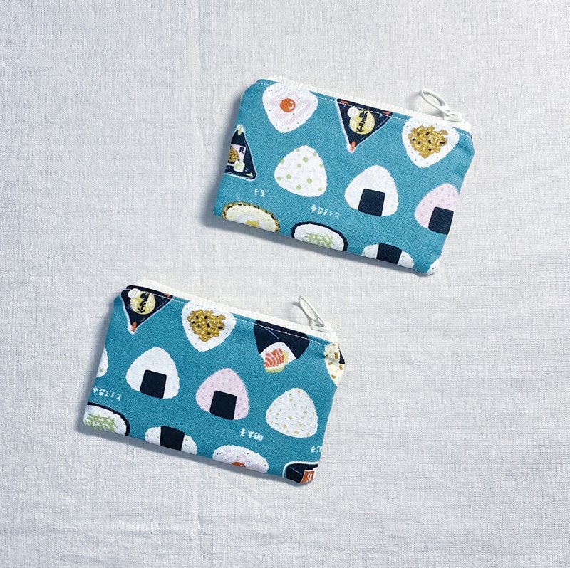 飯團零錢包 - 零錢包/小錢包 - 棉.麻 藍色
