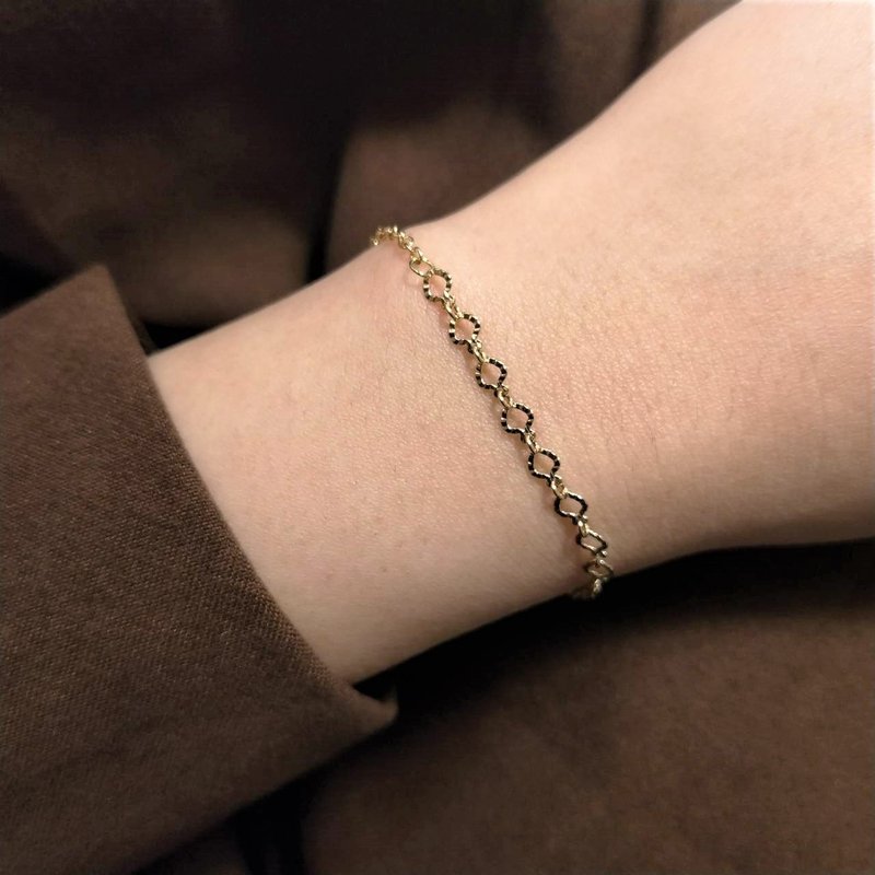 │輕奢│桃心鍊 • 手鍊 • 14K注金 • 14kgf - 手鍊/手環 - 其他金屬