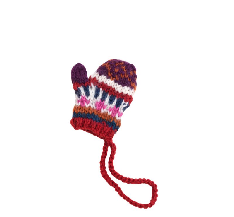 地球樹公平貿易fair trade -- 羊毛手編小手套掛飾 - 吊飾/掛飾 - 羊毛