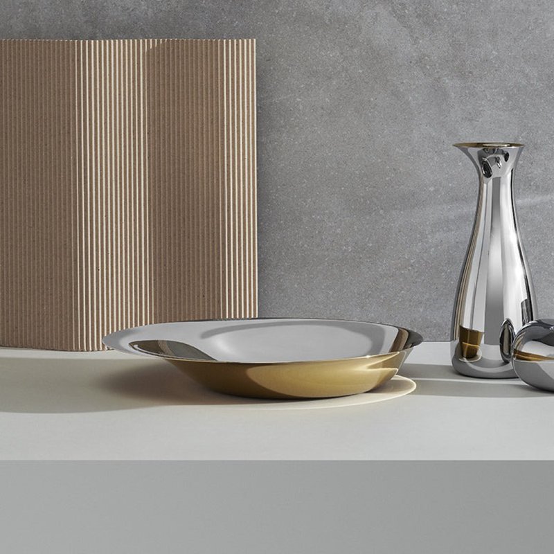 丹麥Stelton Foster托盤46cm - 托盤/砧板 - 不鏽鋼 銀色