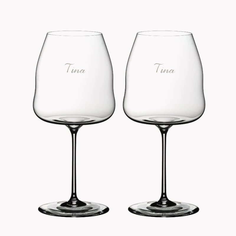 (一對價) 950cc【Riedel 黑皮諾紅酒杯】Winewings 醒酒杯 - 酒杯/酒器 - 玻璃 白色