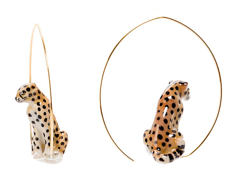 Cheetah Creoles Earrings