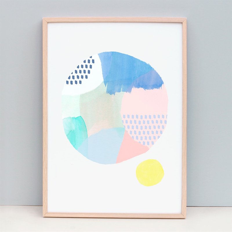 Giclee Print Minimalist Abstract Art - Abstract Circle 105 (Unframed)