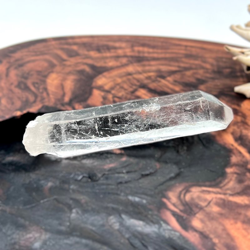 雪遙。柱 原礦 手握 冥想 高頻水晶 I 印度喜馬拉雅白水晶柱 I - 擺飾/家飾品 - 水晶 透明