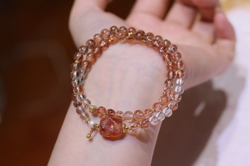 天然黑金超七手鏈 防小人消除負能量 招財闢邪事業運水晶手鏈禮物 - 手鍊/手環 - 玉石 黑色