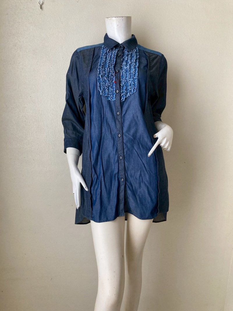 Vtg, ATSURO Tayama Long Shirt Size EUR 36, US 4 will fit small - 洋裝/連身裙 - 聚酯纖維