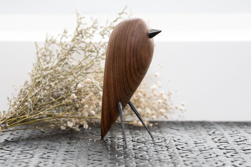 簡約品味全人手製作木鳥擺設 - 櫻桃木 - 擺飾/家飾品 - 木頭 咖啡色