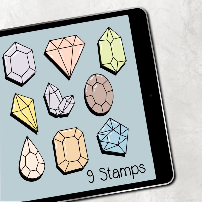 Crystal Procreate Brush Stamp - 其他數位商品 - 其他材質
