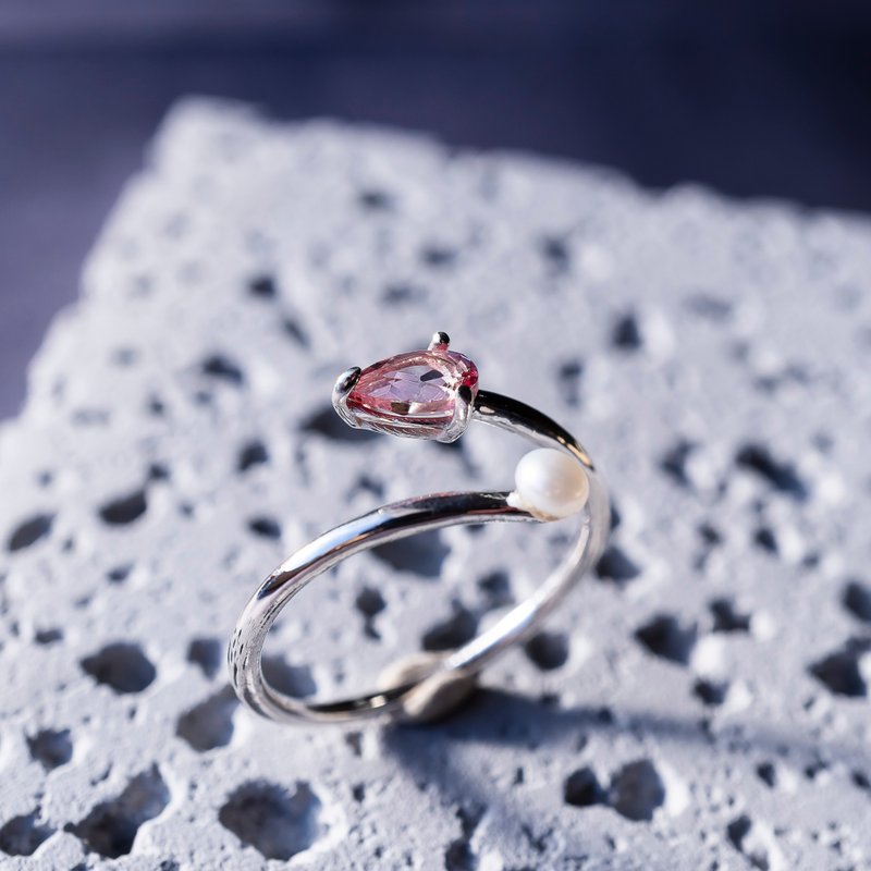 【ピンクトルマリン】パール シルバー925 プレーティング可 【受注生産】S-052 - 戒指 - 其他金屬 銀色