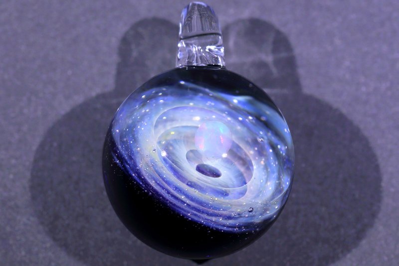 宇宙玻璃頸鏈吊墜21mm no.957 - 頸鏈 - 玻璃 藍色