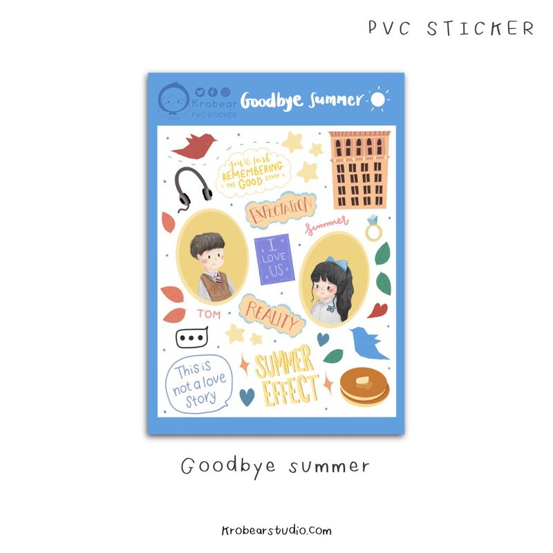 Sticker PVC Goodbye summer