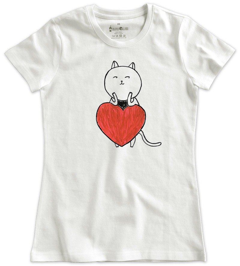 Classic white short-sleeved T-shirt _ anticipation of love