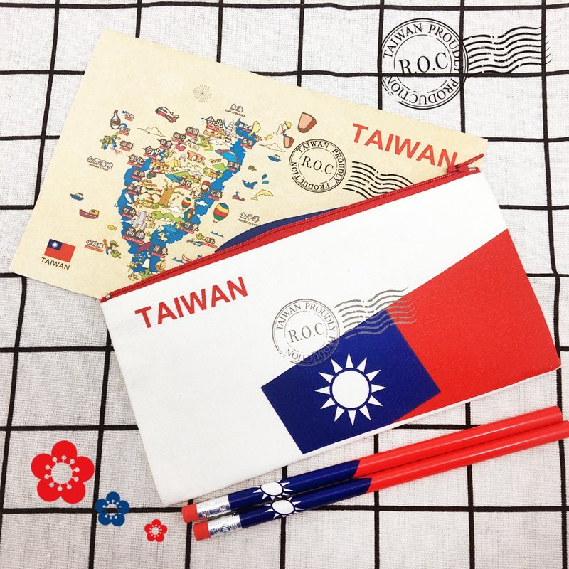 JB Design I love Taiwan! Flag pen + storage bag value group