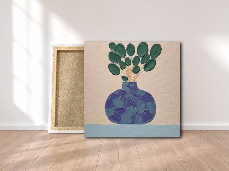 Plant Wall Art Botanical Painting Hanging Picture Canvas Home Furnishings - 海報/掛畫/掛布 - 壓克力 多色