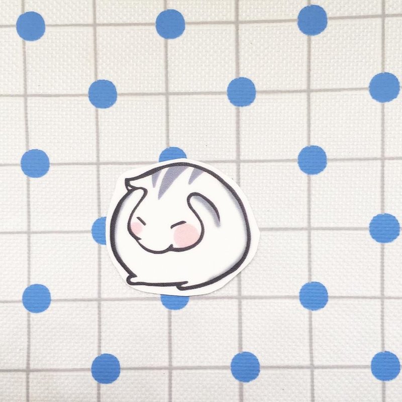 Hamster hiding cat / waterproof sticker