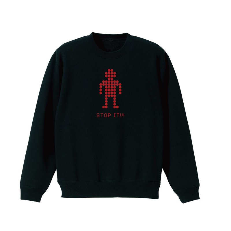 【七彩反光SIMPLE】特殊效果加絨大學棉TEE 五個尺寸 - 帽T/大學T - 棉.麻 黑色