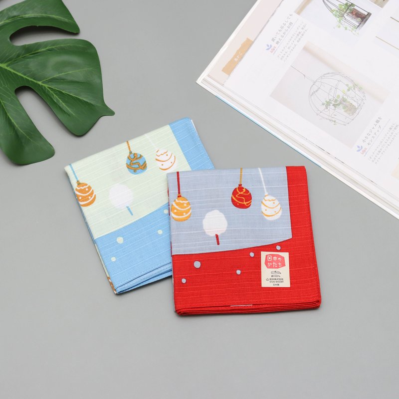 京都風呂敷包巾-日本意象 中巾-緣日 - 手帕 - 棉.麻